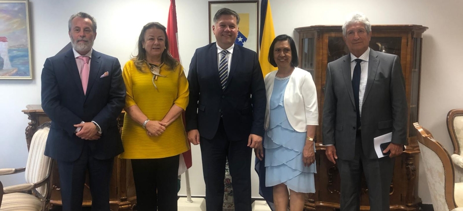 La Embajadora colombiana Carmenza Jaramillo dialogó con Viceministro de Asuntos Exteriores de Bosnia y Herzegovina, Josip Brkic
