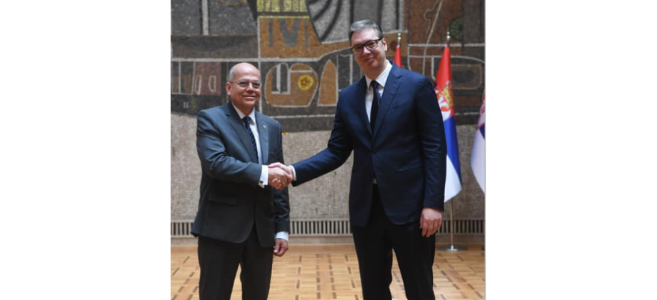 Presentación de cartas credenciales del Embajador Ignacio Ruiz ante el Presidente de la República de Serbia, S.E. Aleksandar Vučić