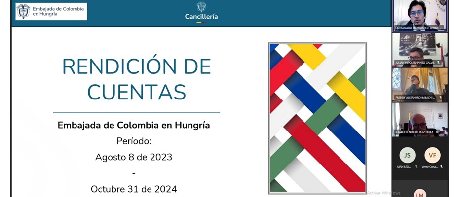 Así rendimos cuentas desde la Embajada y Sección Consular de Colombia en Hungría