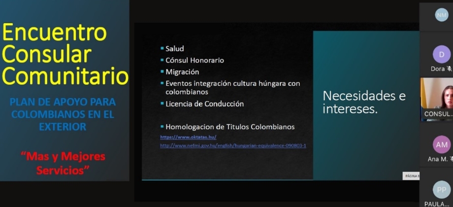 Consulado en Budapest conoció las necesidades de los colombianos y resolvió sus inquietudes