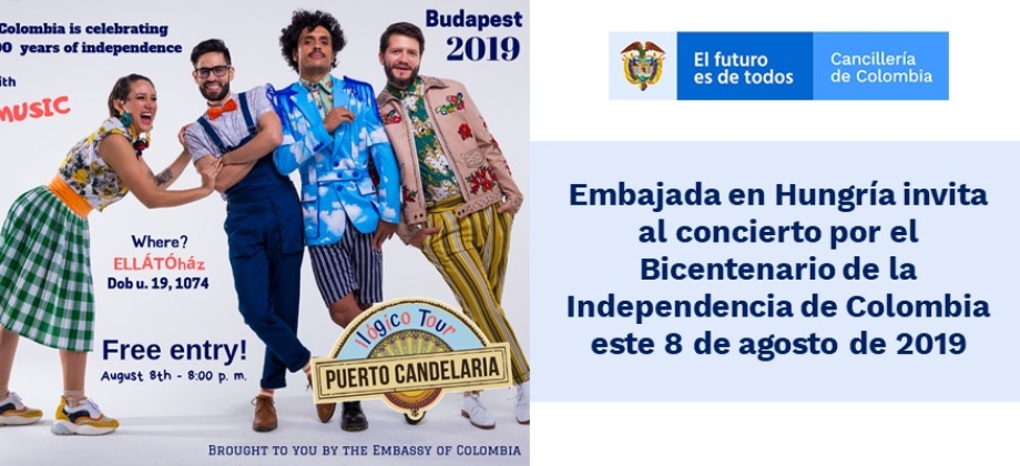 Embajada en Hungría invita al concierto por el Bicentenario de la Independencia de Colombia este 8 de agosto 