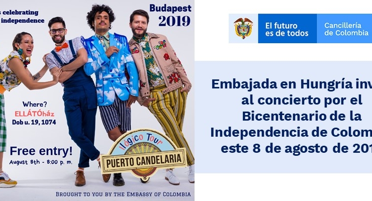 Embajada en Hungría invita al concierto por el Bicentenario de la Independencia de Colombia este 8 de agosto 